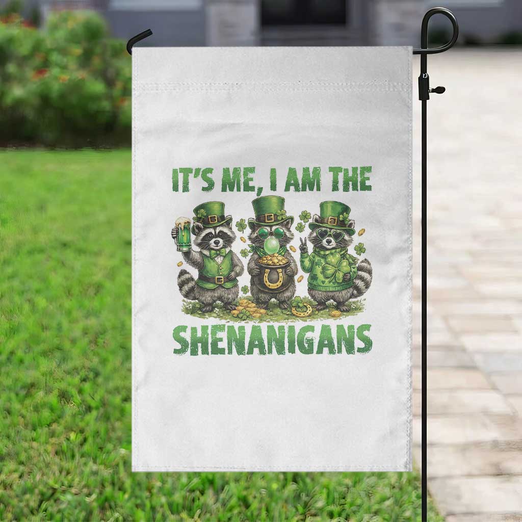 I Am The Shenanigans Garden Flag Funny Irish Raccoon St Patricks Day TS12 Print Your Wear