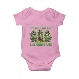 I Am The Shenanigans Baby Onesie Funny Irish Raccoon St Patricks Day TS12 Light Pink Print Your Wear