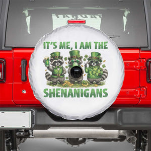 I Am The Shenanigans Spare Tire Cover Funny Irish Raccoon St Patricks Day TS12 White Print Your Wear