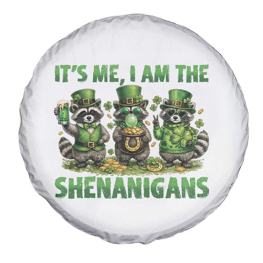 I Am The Shenanigans Spare Tire Cover Funny Irish Raccoon St Patricks Day TS12 Print Your Wear