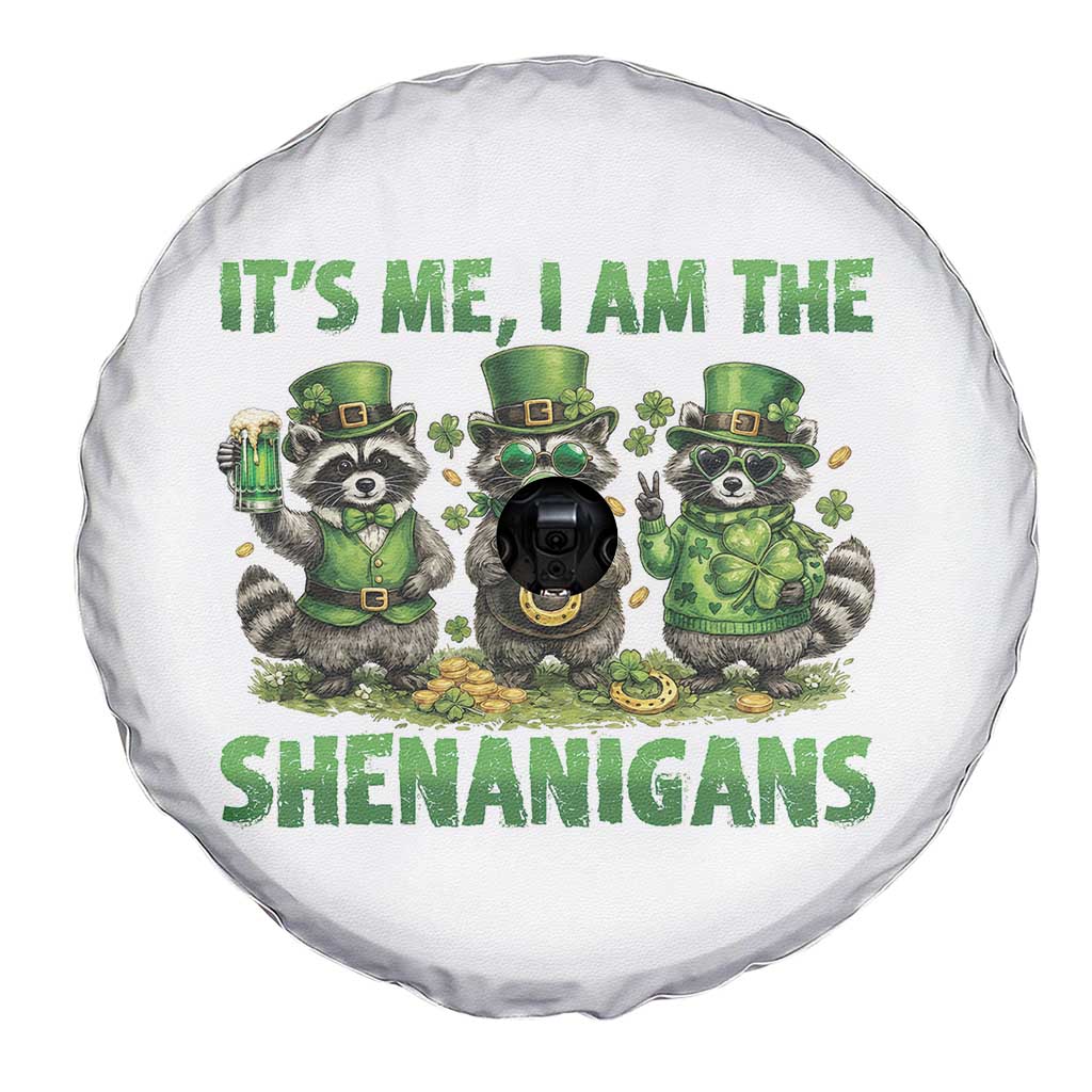 I Am The Shenanigans Spare Tire Cover Funny Irish Raccoon St Patricks Day TS12 Print Your Wear