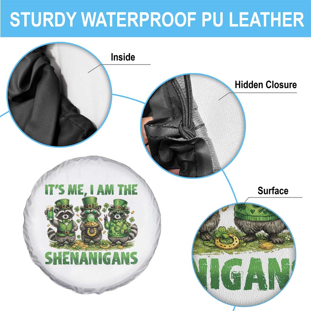 I Am The Shenanigans Spare Tire Cover Funny Irish Raccoon St Patricks Day TS12 Print Your Wear