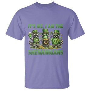 I Am The Shenanigans T Shirt Funny Irish Raccoon St Patricks Day TS12 Violet Print Your Wear