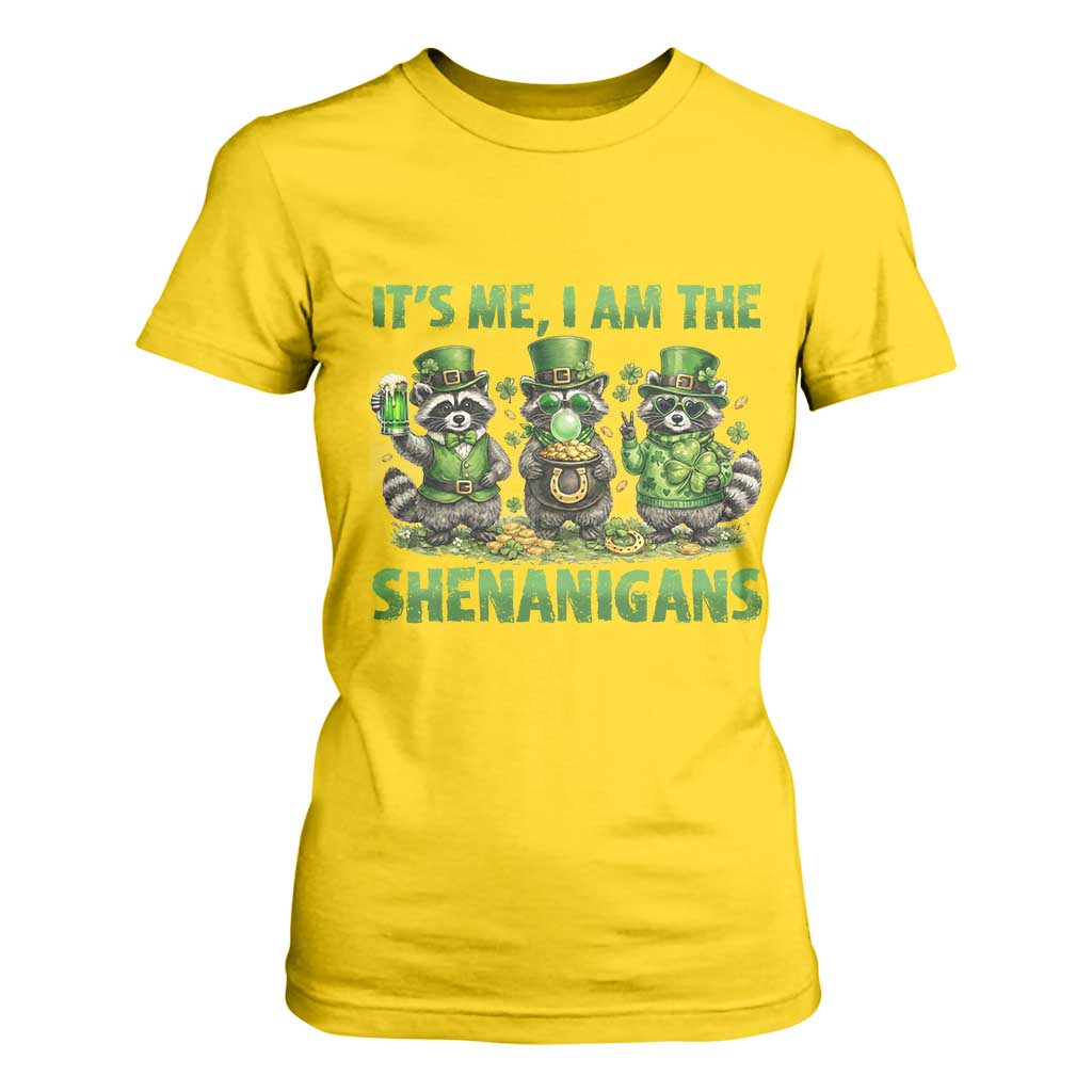 I Am The Shenanigans T Shirt For Women Funny Irish Raccoon St Patricks Day TS12 Daisy Print Your Wear