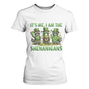 I Am The Shenanigans T Shirt For Women Funny Irish Raccoon St Patricks Day TS12 White Print Your Wear