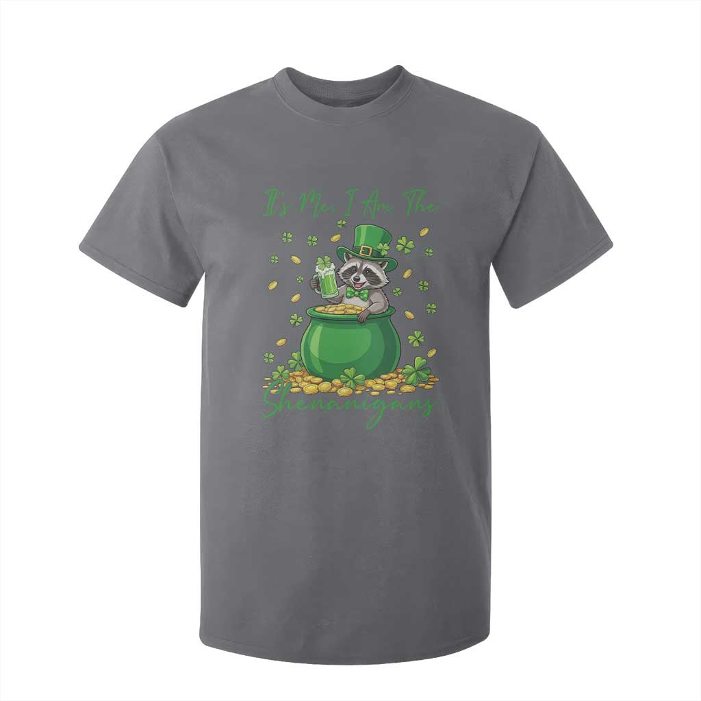 I Am The Shenanigans T Shirt For Kid Funny Irish Raccoon TS12 Charcoal Print Your Wear