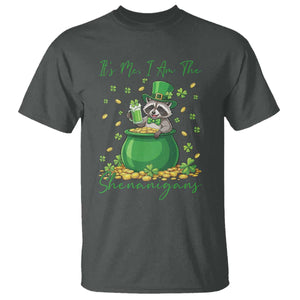 I Am The Shenanigans T Shirt Funny Irish Raccoon TS12 Dark Heather Print Your Wear