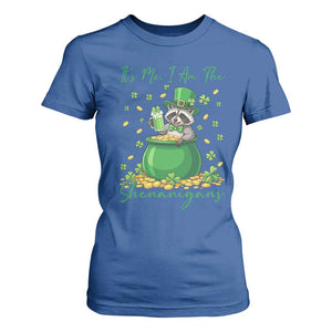I Am The Shenanigans T Shirt For Women Funny Irish Raccoon TS12 Royal Blue Print Your Wear