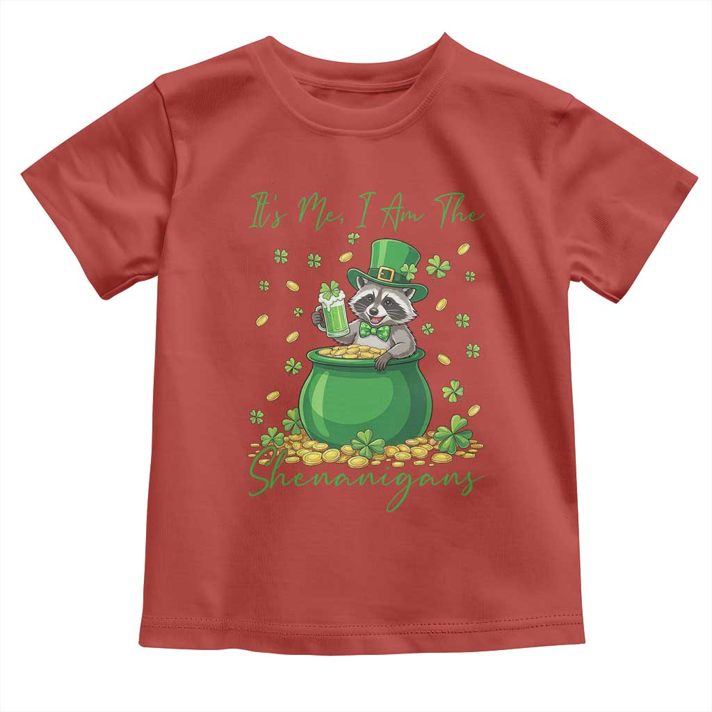 I Am The Shenanigans Toddler T Shirt Funny Irish Raccoon TS12 Red Print Your Wear