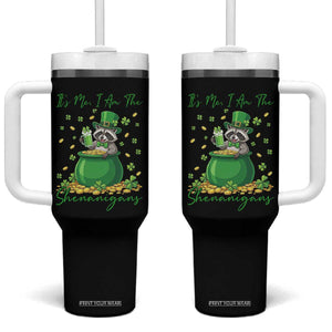 I Am The Shenanigans Tumbler With Handle Funny Irish Raccoon TS12 One Size: 40 oz Black Print Your Wear
