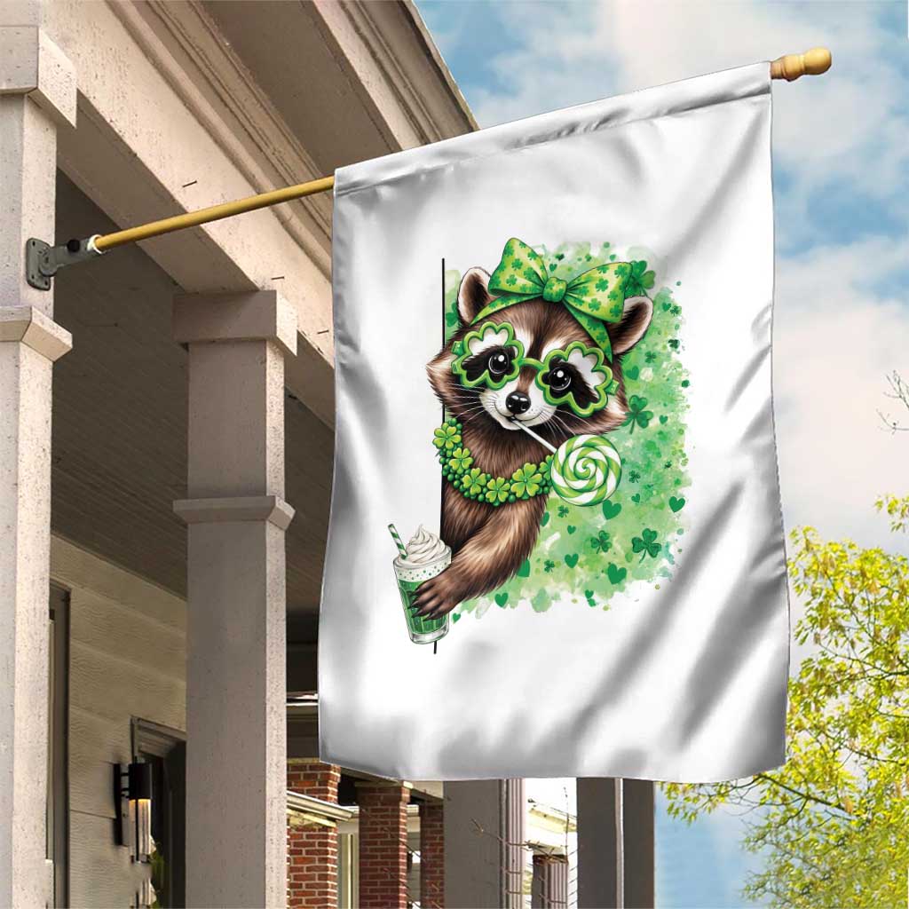 Funny Raccoon St Patricks Day Garden Flag Irish Party Animal Gift TS12 Print Your Wear