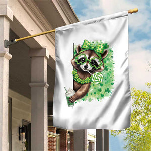 Funny Raccoon St Patricks Day Garden Flag Irish Party Animal Gift TS12 Print Your Wear