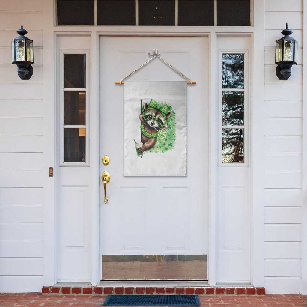 Funny Raccoon St Patricks Day Garden Flag Irish Party Animal Gift TS12 Print Your Wear
