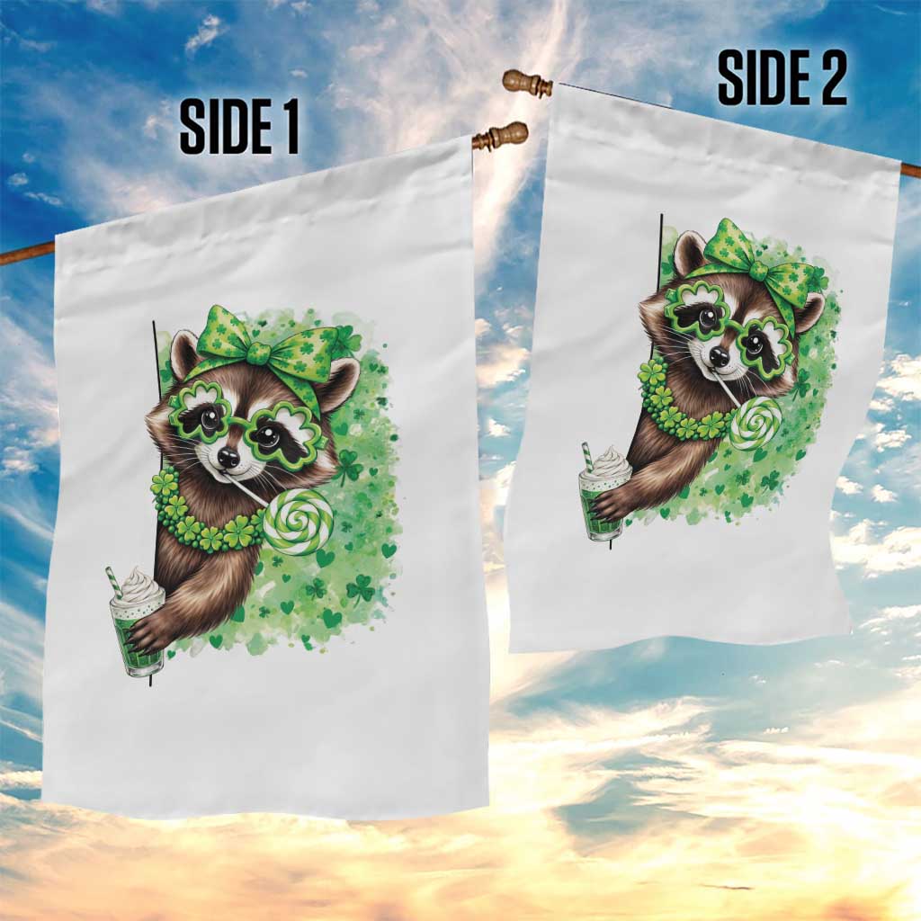 Funny Raccoon St Patricks Day Garden Flag Irish Party Animal Gift TS12 Print Your Wear