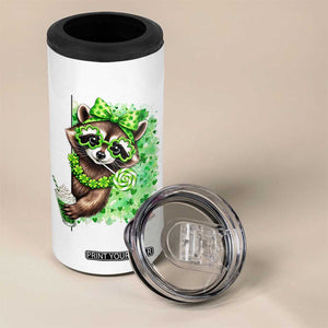 Funny Raccoon St Patricks Day 4 in 1 Can Cooler Tumbler Irish Party Animal Gift TS12 Print Your Wear