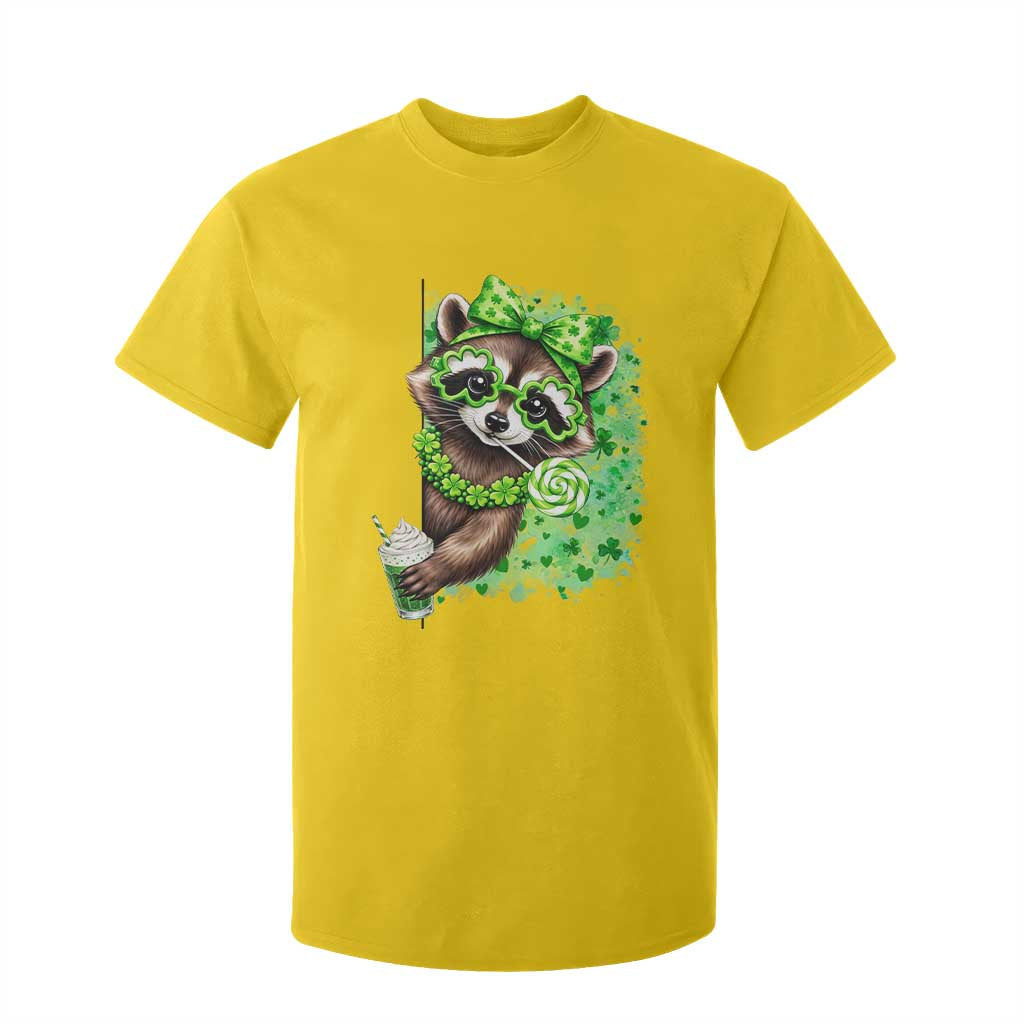 Funny Raccoon St Patricks Day T Shirt For Kid Irish Party Animal Gift TS12 Daisy Print Your Wear