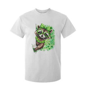 Funny Raccoon St Patricks Day T Shirt For Kid Irish Party Animal Gift TS12 White Print Your Wear