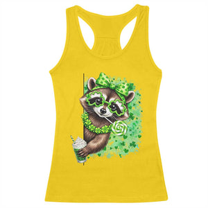 Funny Raccoon St Patricks Day Racerback Tank Top Irish Party Animal Gift TS12 Daisy Print Your Wear