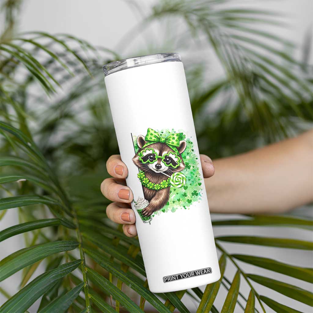 Funny Raccoon St Patricks Day Skinny Tumbler Irish Party Animal Gift TS12 Print Your Wear