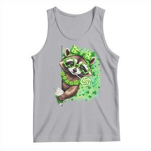 Funny Raccoon St Patricks Day Tank Top Irish Party Animal Gift TS12 Athletic Heather Print Your Wear