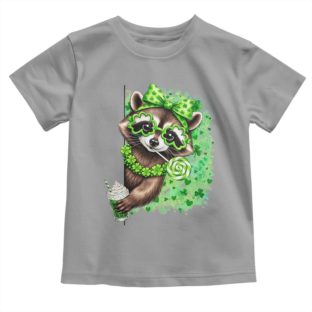 Funny Raccoon St Patricks Day Toddler T Shirt Irish Party Animal Gift TS12 Sport Gray Print Your Wear