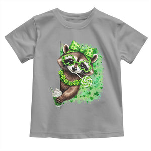 Funny Raccoon St Patricks Day Toddler T Shirt Irish Party Animal Gift TS12 Sport Gray Print Your Wear