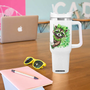 Funny Raccoon St Patricks Day Tumbler With Handle Irish Party Animal Gift TS12 Print Your Wear