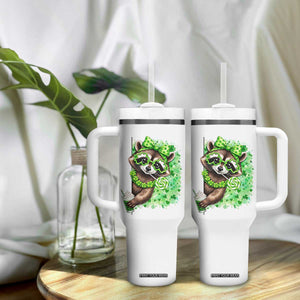 Funny Raccoon St Patricks Day Tumbler With Handle Irish Party Animal Gift TS12 Print Your Wear
