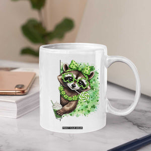 Funny Raccoon St Patricks Day Coffee Mug Irish Party Animal Gift TS12 Print Your Wear