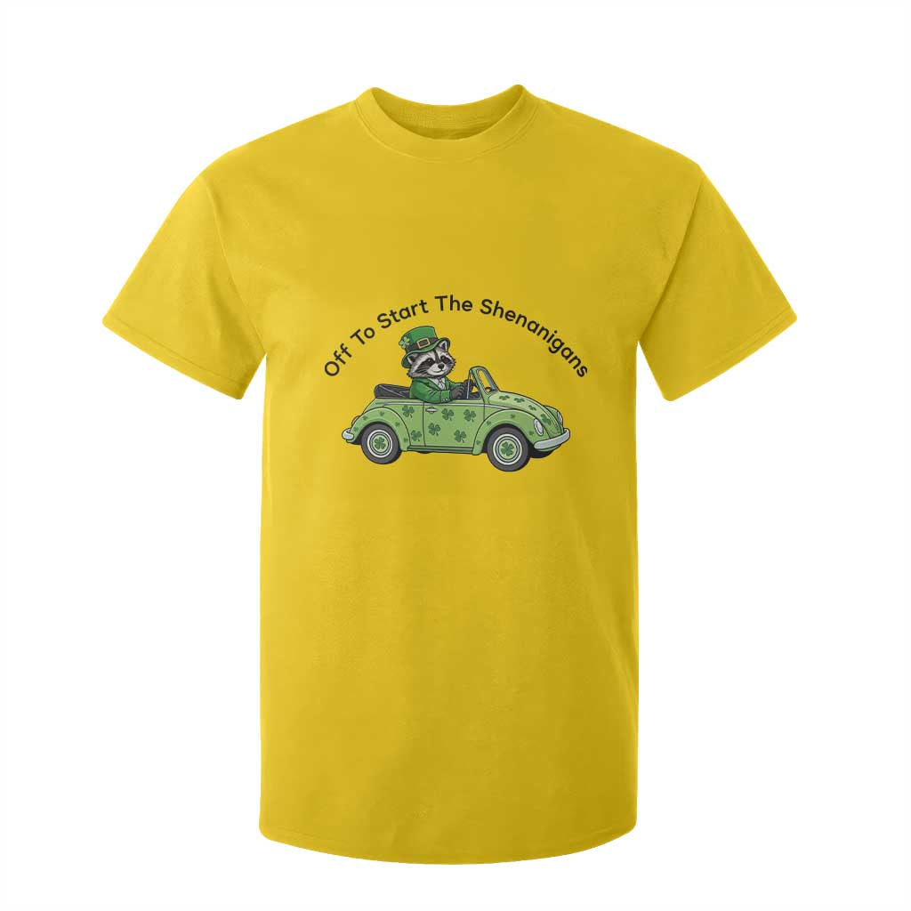 Off To Start The Shenanigans T Shirt For Kid Funny Irish Raccoon TS12 Daisy Print Your Wear