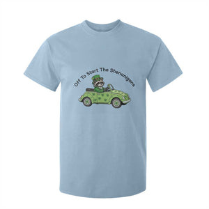 Off To Start The Shenanigans T Shirt For Kid Funny Irish Raccoon TS12 Light Blue Print Your Wear