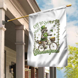 Funny Irish Raccoon Driver Garden Flag Off To Start The Shenanigans TS12 Print Your Wear