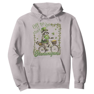 Funny Irish Raccoon Driver Hoodie Off To Start The Shenanigans TS12 Ice Gray Print Your Wear