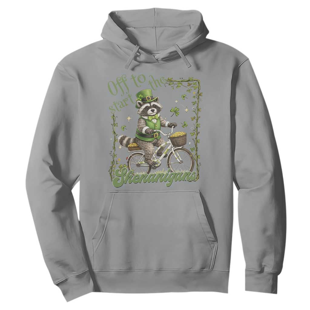 Funny Irish Raccoon Driver Hoodie Off To Start The Shenanigans TS12 Sport Gray Print Your Wear