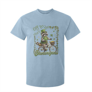 Funny Irish Raccoon Driver T Shirt For Kid Off To Start The Shenanigans TS12 Light Blue Print Your Wear