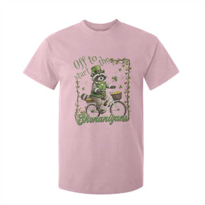 Funny Irish Raccoon Driver T Shirt For Kid Off To Start The Shenanigans TS12 Light Pink Print Your Wear