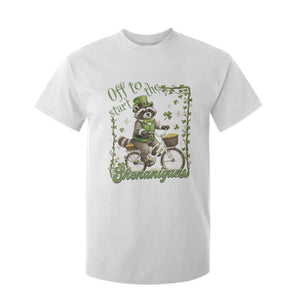 Funny Irish Raccoon Driver T Shirt For Kid Off To Start The Shenanigans TS12 White Print Your Wear