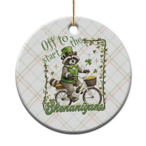 Funny Irish Raccoon Driver Ceramic Ornament Off To Start The Shenanigans TS12 1pc Christmas Plaid Print Your Wear