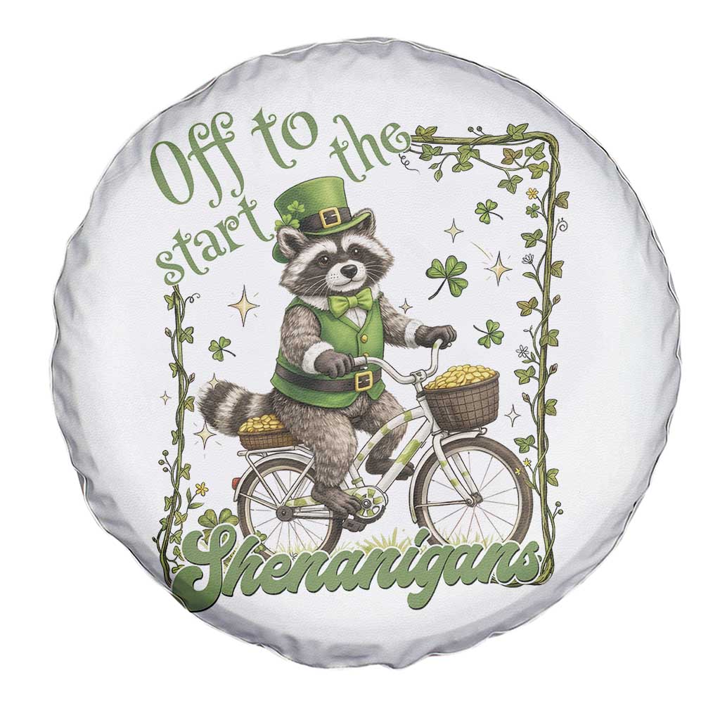 Funny Irish Raccoon Driver Spare Tire Cover Off To Start The Shenanigans TS12 Print Your Wear