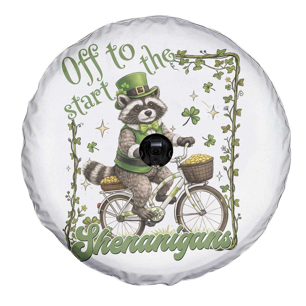 Funny Irish Raccoon Driver Spare Tire Cover Off To Start The Shenanigans TS12 Print Your Wear
