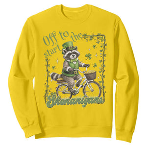 Funny Irish Raccoon Driver Sweatshirt Off To Start The Shenanigans TS12 Daisy Print Your Wear