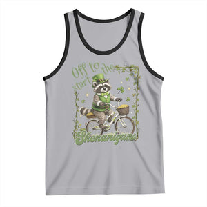 Funny Irish Raccoon Driver Tank Top Off To Start The Shenanigans TS12 Athletic Heather Black Print Your Wear