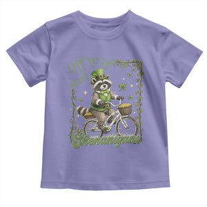 Funny Irish Raccoon Driver Toddler T Shirt Off To Start The Shenanigans TS12 Violet Print Your Wear