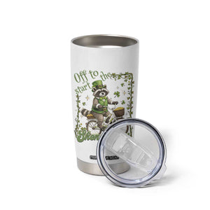 Funny Irish Raccoon Driver Tumbler Cup Off To Start The Shenanigans TS12 Print Your Wear