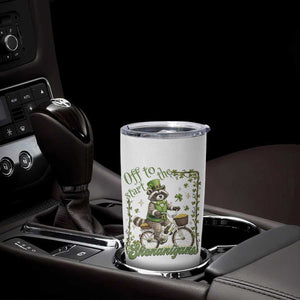 Funny Irish Raccoon Driver Tumbler Cup Off To Start The Shenanigans TS12 Print Your Wear