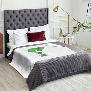 St Patricks Day Retro Gamer Eating Shamrock Lucky Gift Throw Blanket TS12 Print Your Wear