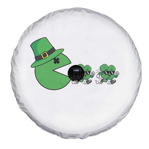 St Patricks Day Retro Gamer Eating Shamrock Lucky Gift Spare Tire Cover TS12 Print Your Wear