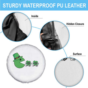 St Patricks Day Retro Gamer Eating Shamrock Lucky Gift Spare Tire Cover TS12 Print Your Wear