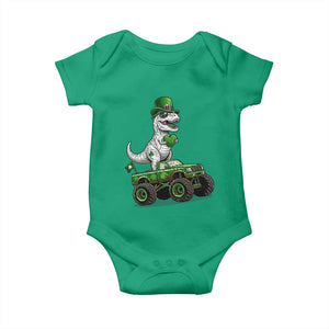 Funny St Patricks Day Dinosaur Truck Baby Onesie Lucky Dino Gift TS12 Irish Green Print Your Wear