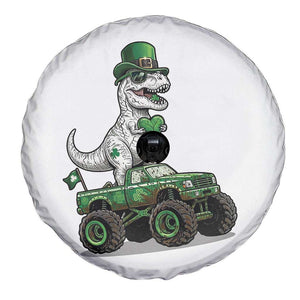 Funny St Patricks Day Dinosaur Truck Spare Tire Cover Lucky Dino Gift TS12 Print Your Wear